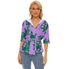 Grateful Dead Bears  Pattern Lightweight Drawstring Hooded Top by Perong
