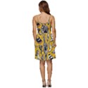 Yellow Template Design V-Neck Pocket Summer Dress  View4