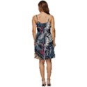 Dragon Snake Legend Japanese Mythology V-Neck Pocket Summer Dress  View4