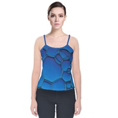 Background Colour Template Contrast Velvet Spaghetti Strap Top by Salmanaz77