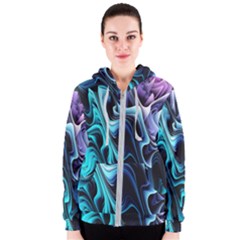 Nature Water Wave Architecture Women s Zipper Hoodie by Salmanaz77