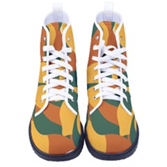 Lemon Citrus Fruit Summer Painting Drawing Women s High-top Canvas Sneakers by Grandong