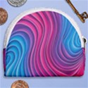 Spiral Swirl Pattern Light Circle Horseshoe Style Canvas Pouch View2