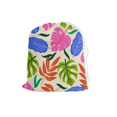 Tropical Sheets Summer Beach Drawstring Pouch (large) by Paksenen