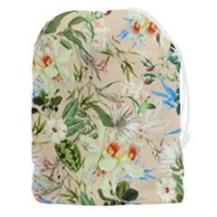 Textile Fabric Tropical Drawstring Pouch (3xl) by Paksenen