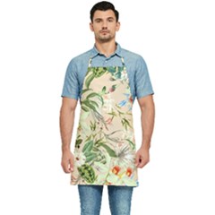 Textile Fabric Tropical Kitchen Apron by Paksenen