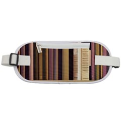 Books Bookshelves Office Fantasy Background Artwork Book Cover Apothecary Book Nook Literature Libra Rounded Waist Pouch by Posterlux