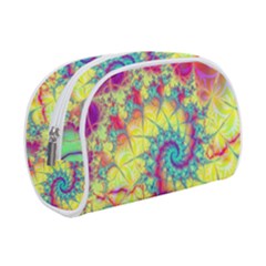 Fractal Spiral Abstract Background Vortex Yellow Make Up Case (small) by Ket1n9