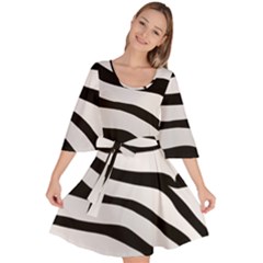 White Tiger Skin Velour Kimono Dress by Ket1n9