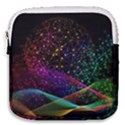 Particles Waves Line Multicoloured Mini Square Pouch View1