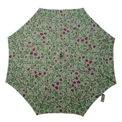 Swirls Foliage Leaves Green Hook Handle Umbrellas (small) by Proyonanggan