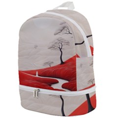 Trees Forest Path Zip Bottom Backpack by Proyonanggan
