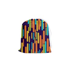 Illustration Abstract Line Drawstring Pouch (small) by anzea