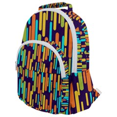 Illustration Abstract Line Rounded Multi Pocket Backpack by anzea
