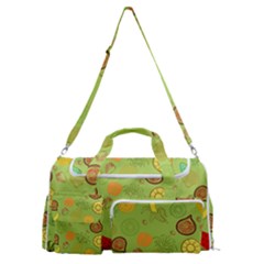 Art Fruits Pattern Sports Gym Duffle Bag With Shoe Compartment by Maspions