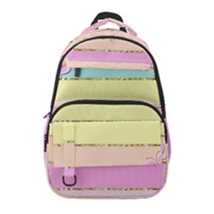 Pastel, Butterfly, Spring, Stripes, Carry-on Travel Backpack by kyorashop23
