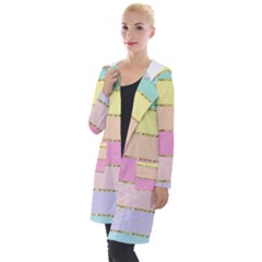 Pastel, Butterfly, Spring, Stripes, Hooded Pocket Cardigan by kyorashop23