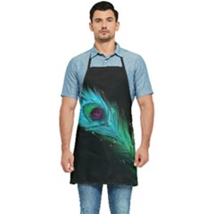 Shree Krishna, Feather, Lord, Rainbows Kitchen Apron by kyorashop23