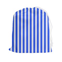 Blue Stripes, Sticker, Stickers Drawstring Pouch (2xl) by kyorashop23