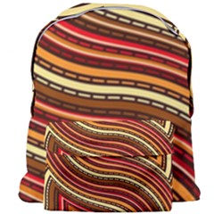 Waves Pattern Abstract Neutrals Giant Full Print Backpack by Maspions