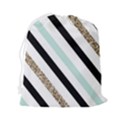 Pattern, Blue, Gold, Lines, Stripes Drawstring Pouch (2XL) View2