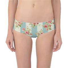 Stripes, Rose,  Texture, Flower, Paper Classic Bikini Bottoms by kyorashop23