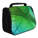 3d Leaves Texture Sheet Blue Green Full Print Travel Pouch (Small) View2