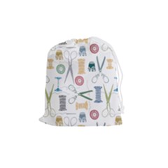Pattern Seamless Texture Sewing Drawstring Pouch (medium) by Salmanaz77