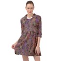 Monster snake hand drawn illustration motif random pattern Mini Skater Shirt Dress View1