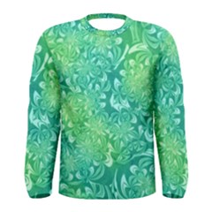 Retro Flower Pattern Design Batik Men s Long Sleeve T-shirt by Posterlux