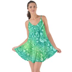Retro Flower Pattern Design Batik Love The Sun Cover Up by Posterlux