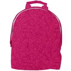 Pink Abstract Crimson Triangle Mini Full Print Backpack by Posterlux