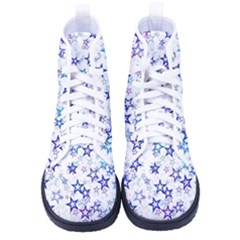 Christmas Stars Background Men s High-top Canvas Sneakers by Posterlux