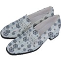 Snowflakes Winter Christmas Women s Chunky Heel Loafers View2