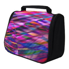 Wave Lines Pattern Abstract Full Print Travel Pouch (small) by anzea