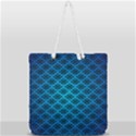 Pattern Texture Geometric Blue Full Print Rope Handle Tote (Large) View2