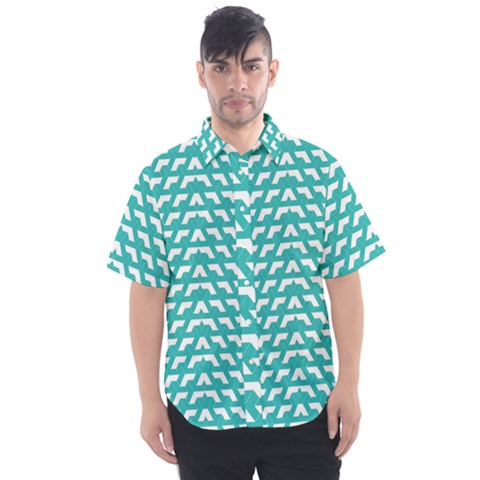 Background Pattern Colored Men s Short Sleeve Shirt by anzea
