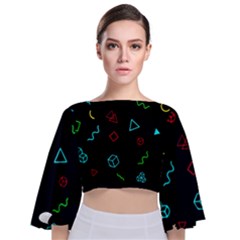 Amoled Tie Back Butterfly Sleeve Chiffon Top by kyorashop23