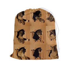 Carton, Brown Drawstring Pouch (2xl) by kyorashop23