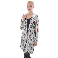 Bottle Chic Print Patterns Hooded Pocket Cardigan by BellaVistaTshirt02