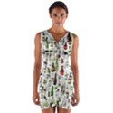 Bottle Chic Print Patterns Wrap Front Bodycon Dress View1