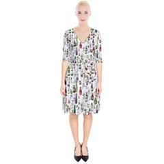 Bottle Chic Print Patterns Wrap Up Cocktail Dress by BellaVistaTshirt02