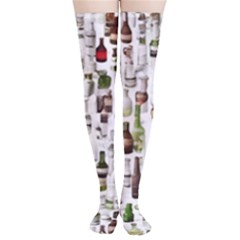 Bottle Chic Print Patterns Thigh High Stockings by BellaVistaTshirt02