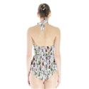 Bottle Chic Print Patterns Halter Swimsuit View2