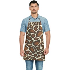 Giraffe Texture, Macro Kitchen Apron by kyorashop23