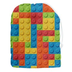 Lego Bricks, Colorful Dots Background Drawstring Pouch (3xl) by kyorashop23