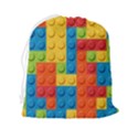 Lego Bricks, Colorful Dots Background Drawstring Pouch (2XL) View2