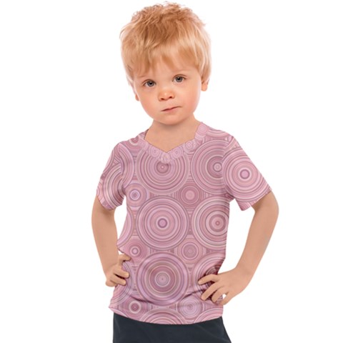 Pink Retro Texture With Circles, Retro Circles Background, Kids  Sports T-shirt by kyorashop23