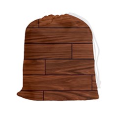Seamless Wooden Planks Brown Wooden Background Drawstring Pouch (2xl) by kyorashop23