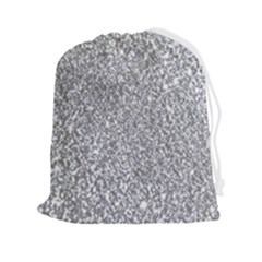 Silver Glitter Texture, Light Creative Background Drawstring Pouch (2xl) by kyorashop23